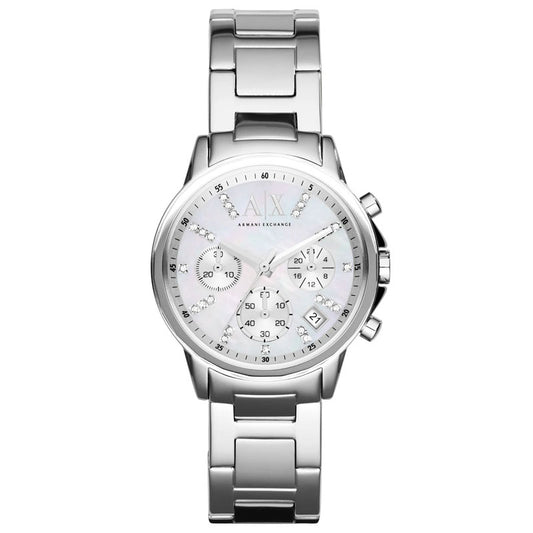 Women’s Quartz Silver Stainless Steel Mother Of Pearl Dial 36mm Watch AX4324